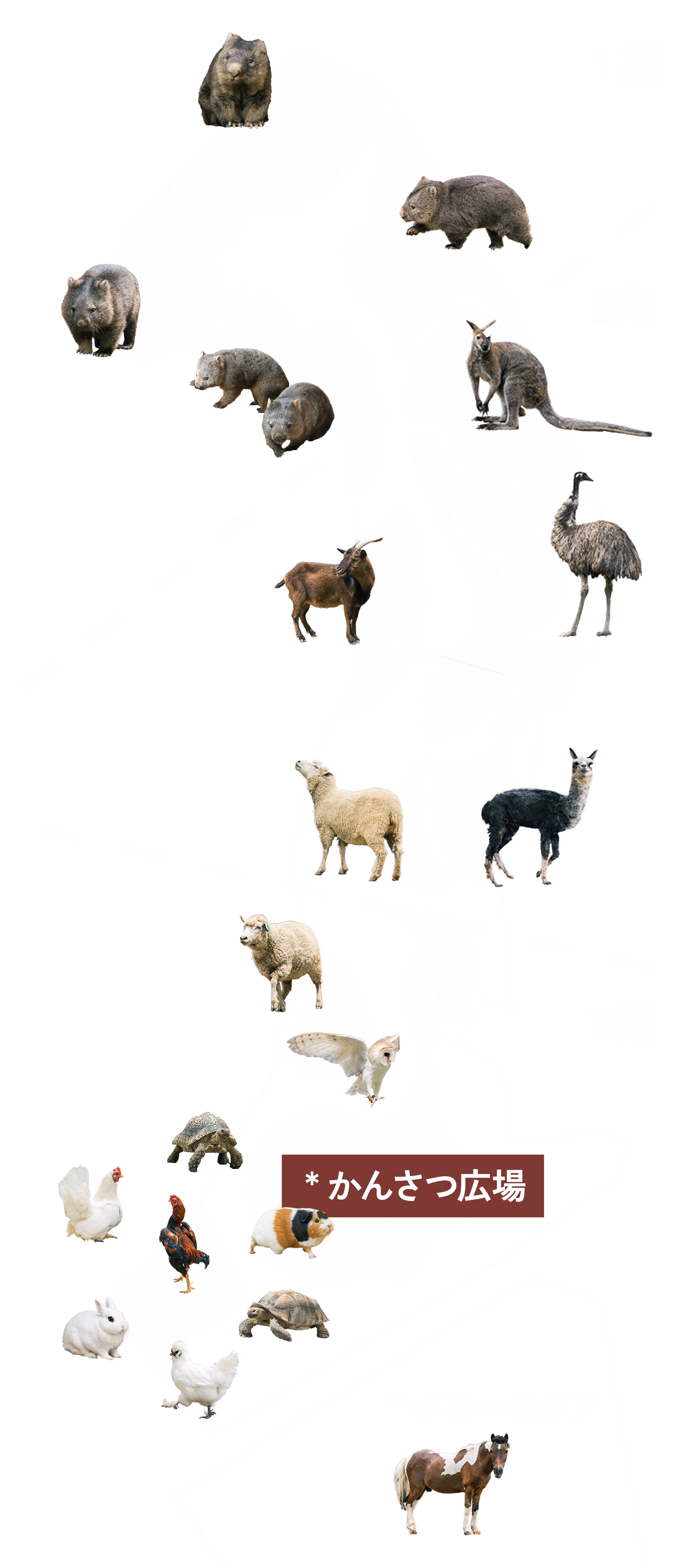1期から3期までの園内マップ